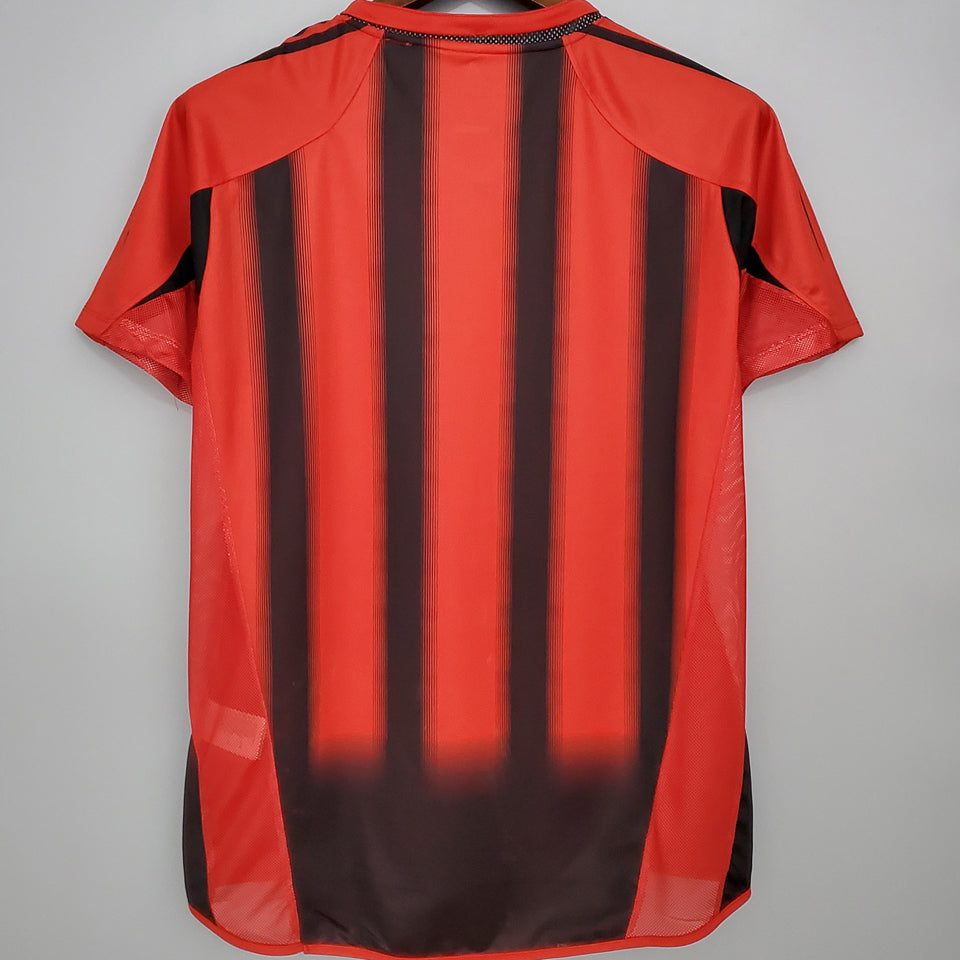 jersey 2004/2005 ac milan local manga corta versión fan retro