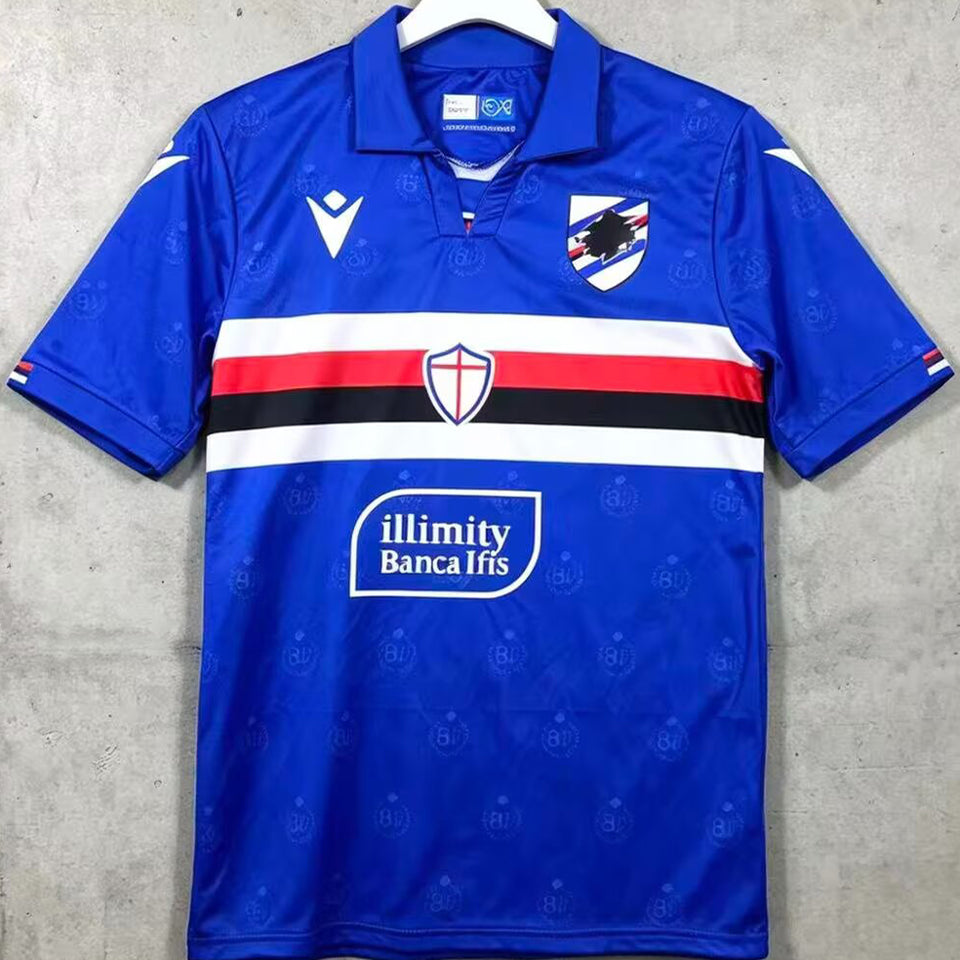 jersey 2026/27 sampdoria local manga corta versión fan