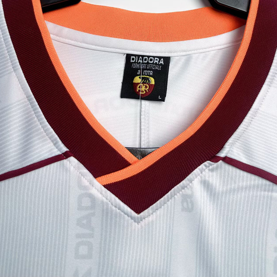 jersey 1999/2000 roma visitante manga corta versión fan retro