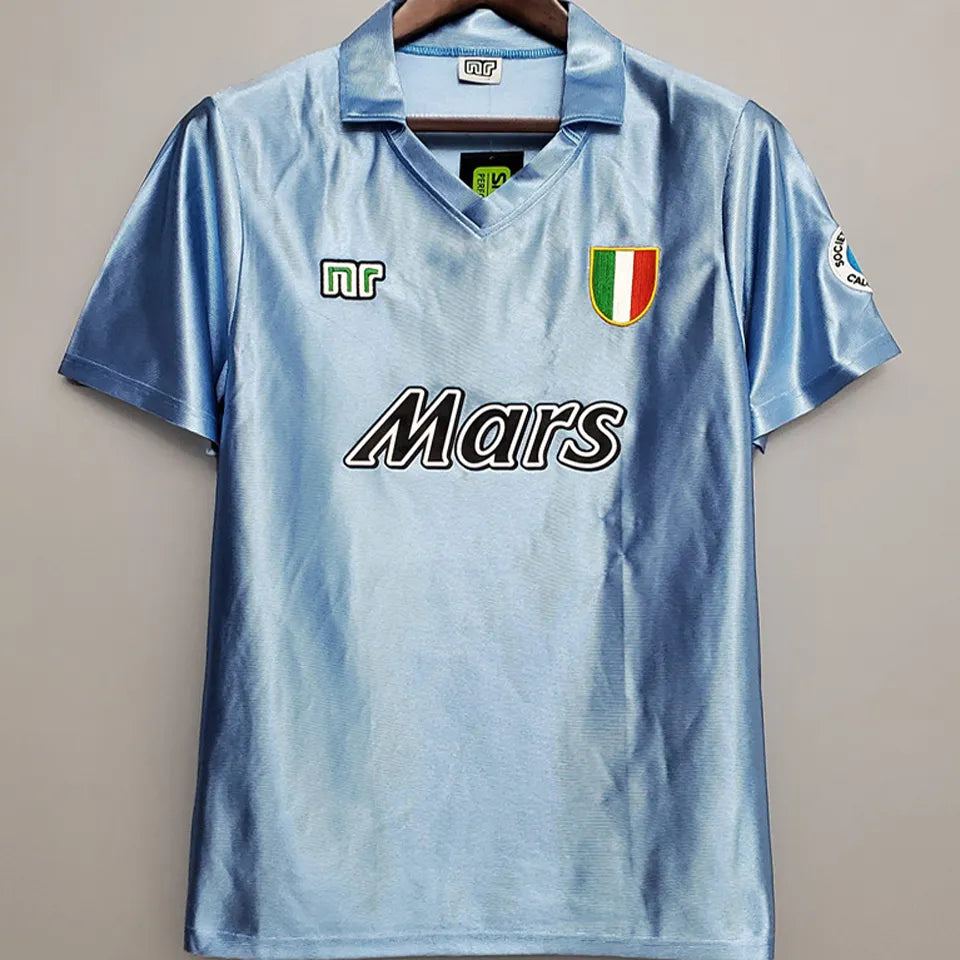 Jersey 1990/91 Napoli Local Manga corta Versión Fan Retro