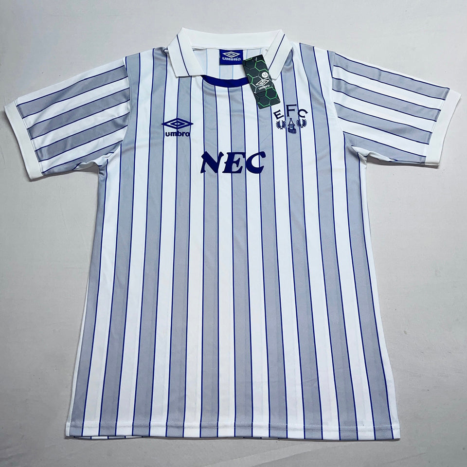 jersey 1988/90 everton visitante manga corta versión fan retro