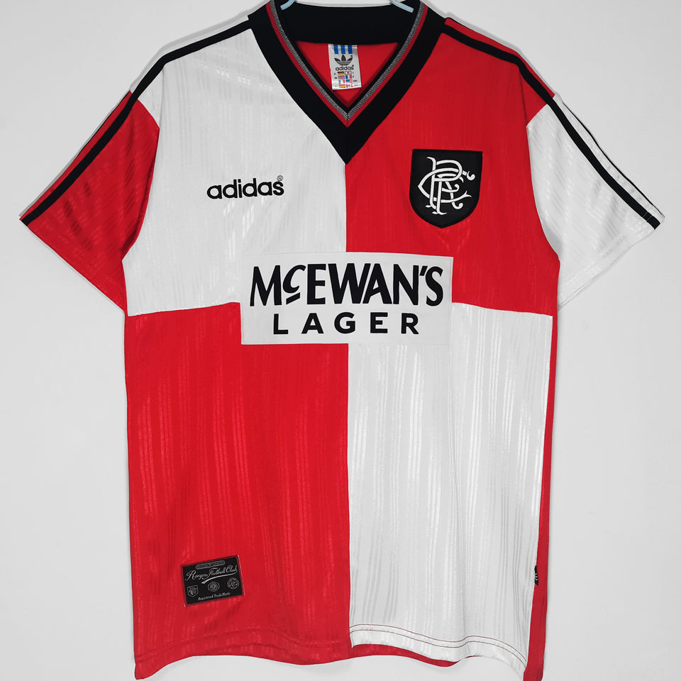 jersey 1995/96 rangers visitante manga corta versión fan retro