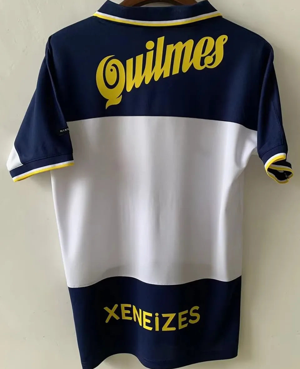 Jersey 2000 Boca Visitante Manga corta Versión Fan Retro