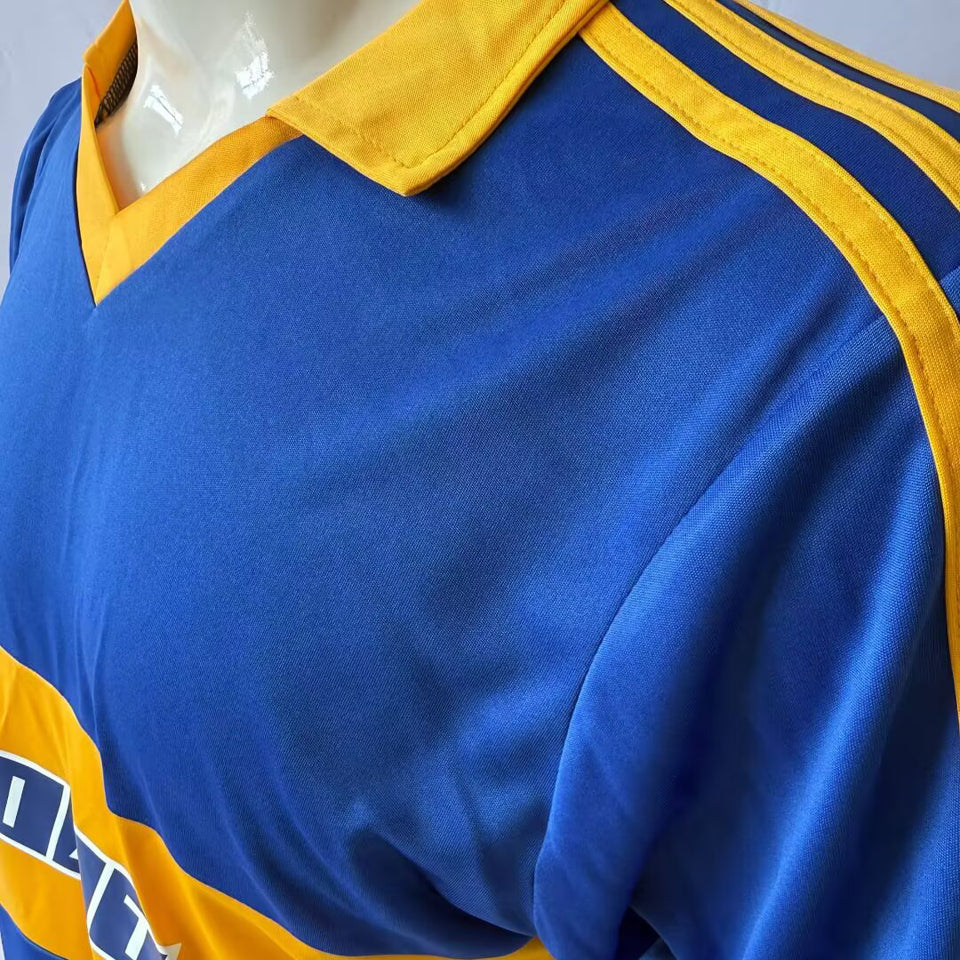 jersey 1990/1991 boca visitante manga corta versión fan retro