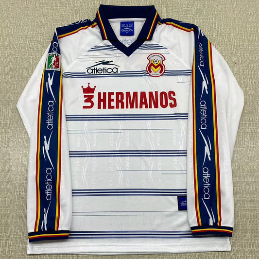 Jersey 1999/2000 Monarcas Morelia Visitante Manga larga Versión Fan Retro