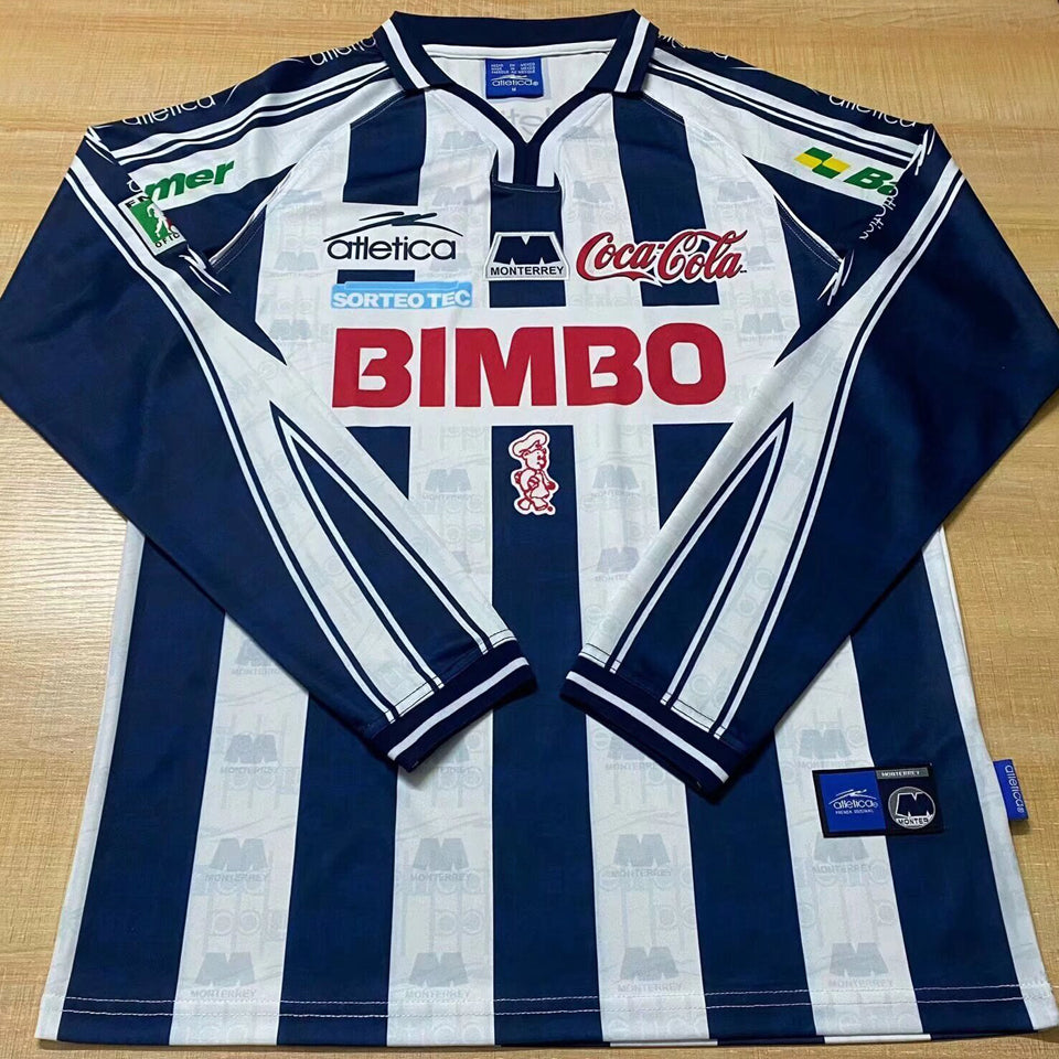 jersey 1999/00 monterrey local manga larga versión fan retro