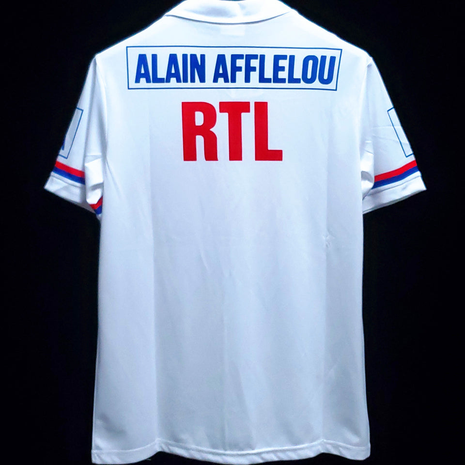 jersey 1990 psg local manga corta versión fan retro