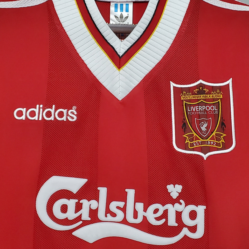 jersey 1995/96 liverpool local manga larga versión fan retro