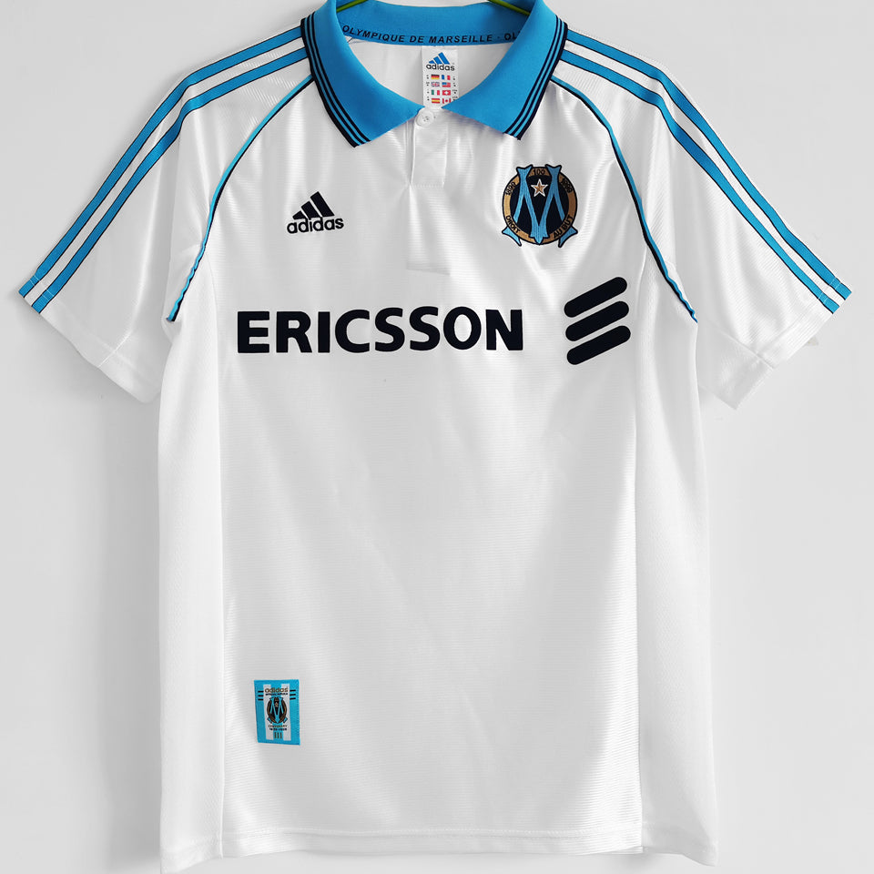 jersey 1998/1999 marseille local manga corta versión fan retro