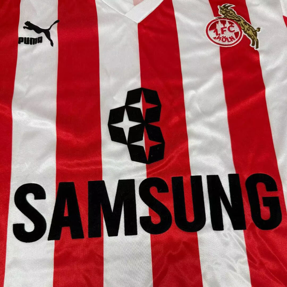 jersey 1988/1989 1. fc koln tercero manga corta versión fan retro
