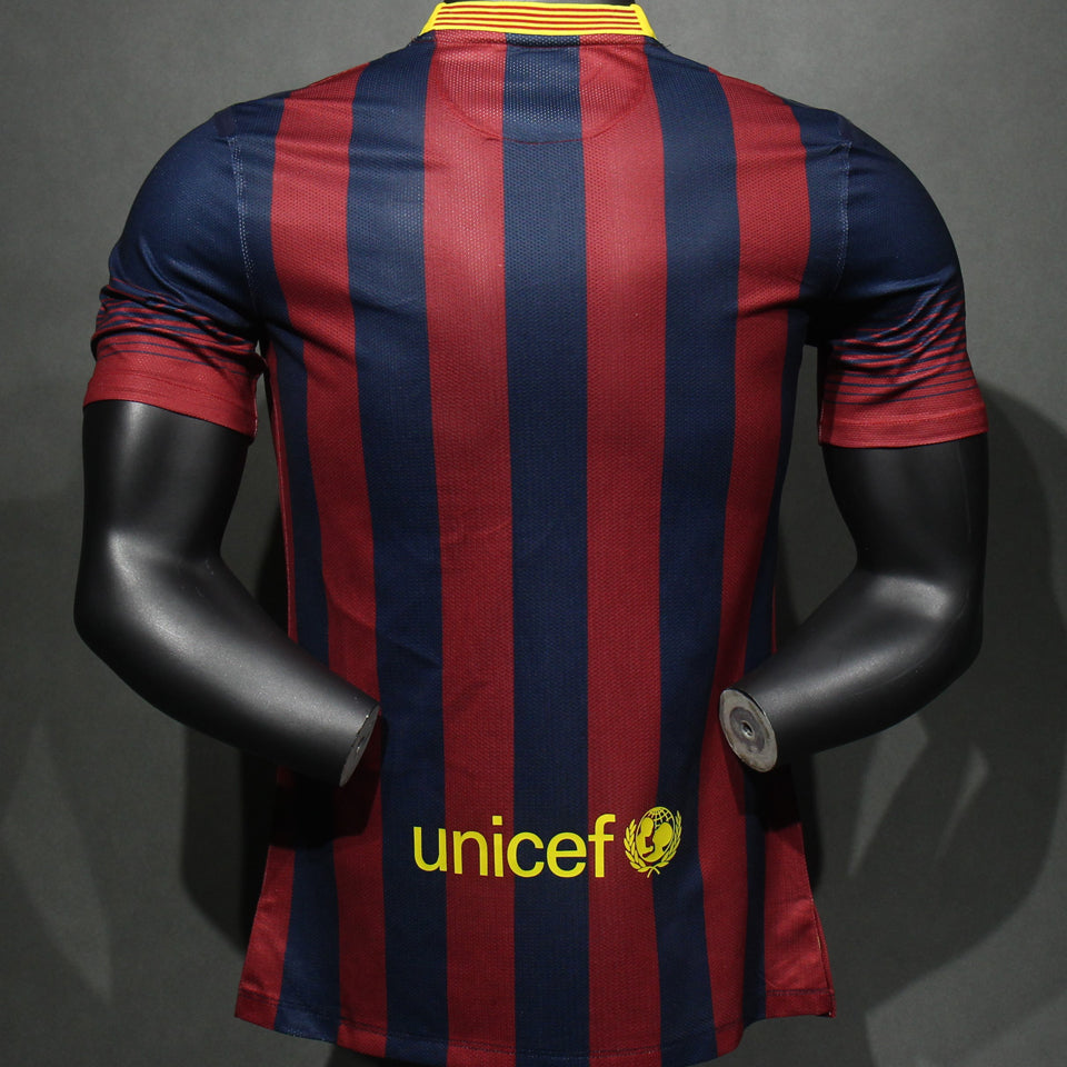 Jersey 2013/14 Barcelona Local Manga corta Versión Jugador Retro