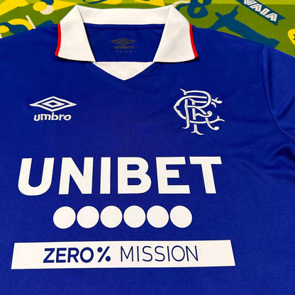 Jersey 2025/26 Glasgow Rangers Local Manga corta Versión Fan