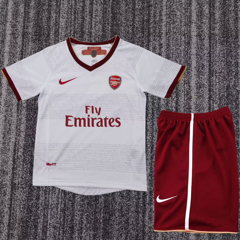 jersey 2007/2008 arsenal visitante manga corta niño retro