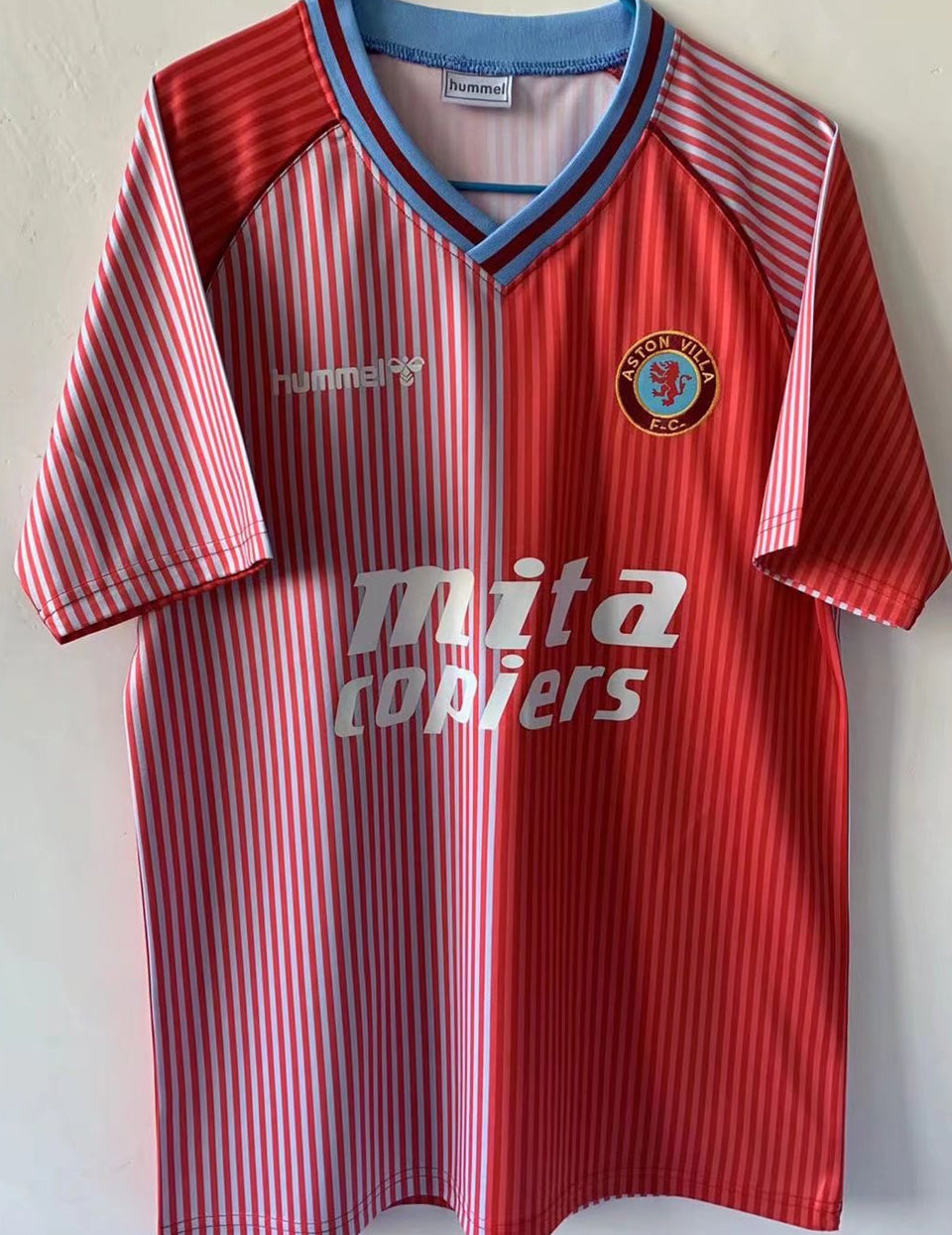 jersey 1988 aston villa local manga corta versión fan retro