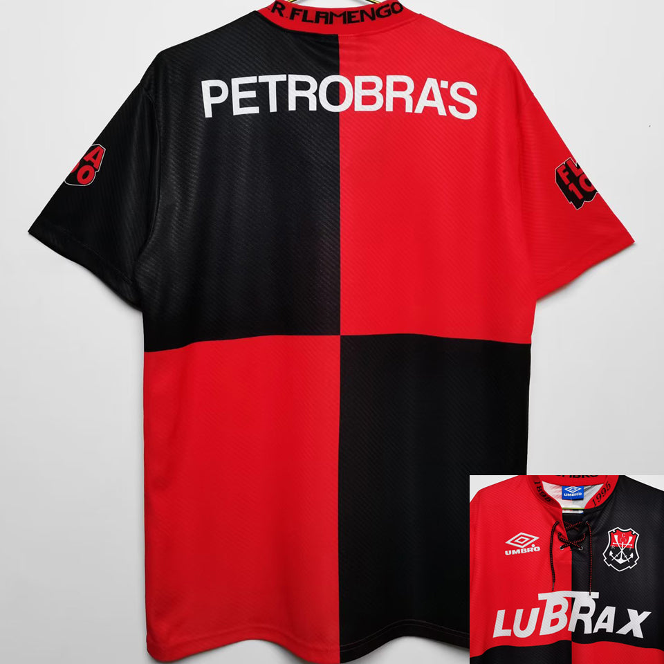 jersey 1994 flamengo local manga corta versión fan retro