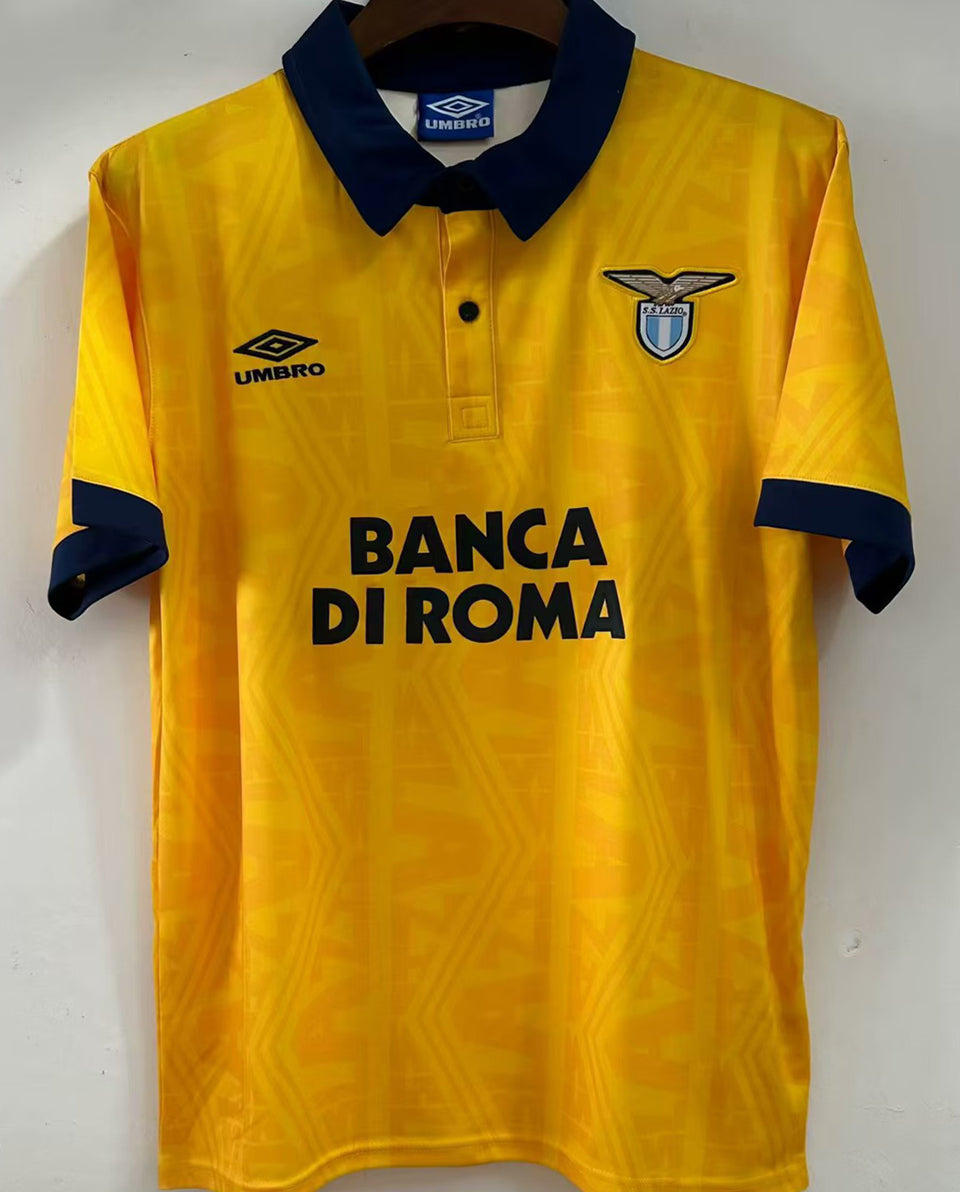jersey 1992 lazio visitante manga corta versión fan retro