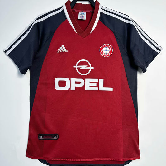 Jersey 2001/02 Bayern Munich Local Manga corta Versión Fan Retro