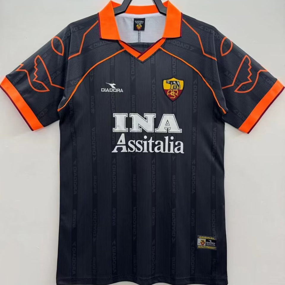 jersey 1999/2000 roma visitante manga corta versión fan retro