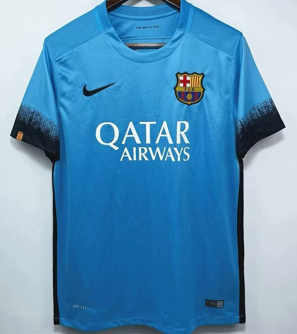 jersey 2015/16 barcelona tercero manga corta versión fan retro