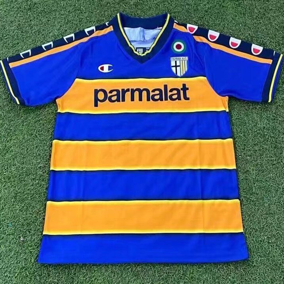 Jersey 2002/2003 Parma Local Manga corta Versión Fan Retro