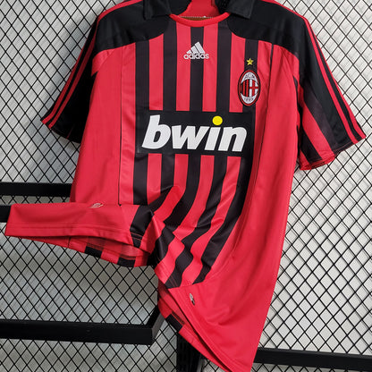 Jersey 2007/08 AC Milan Local Manga corta Versión Fan Retro