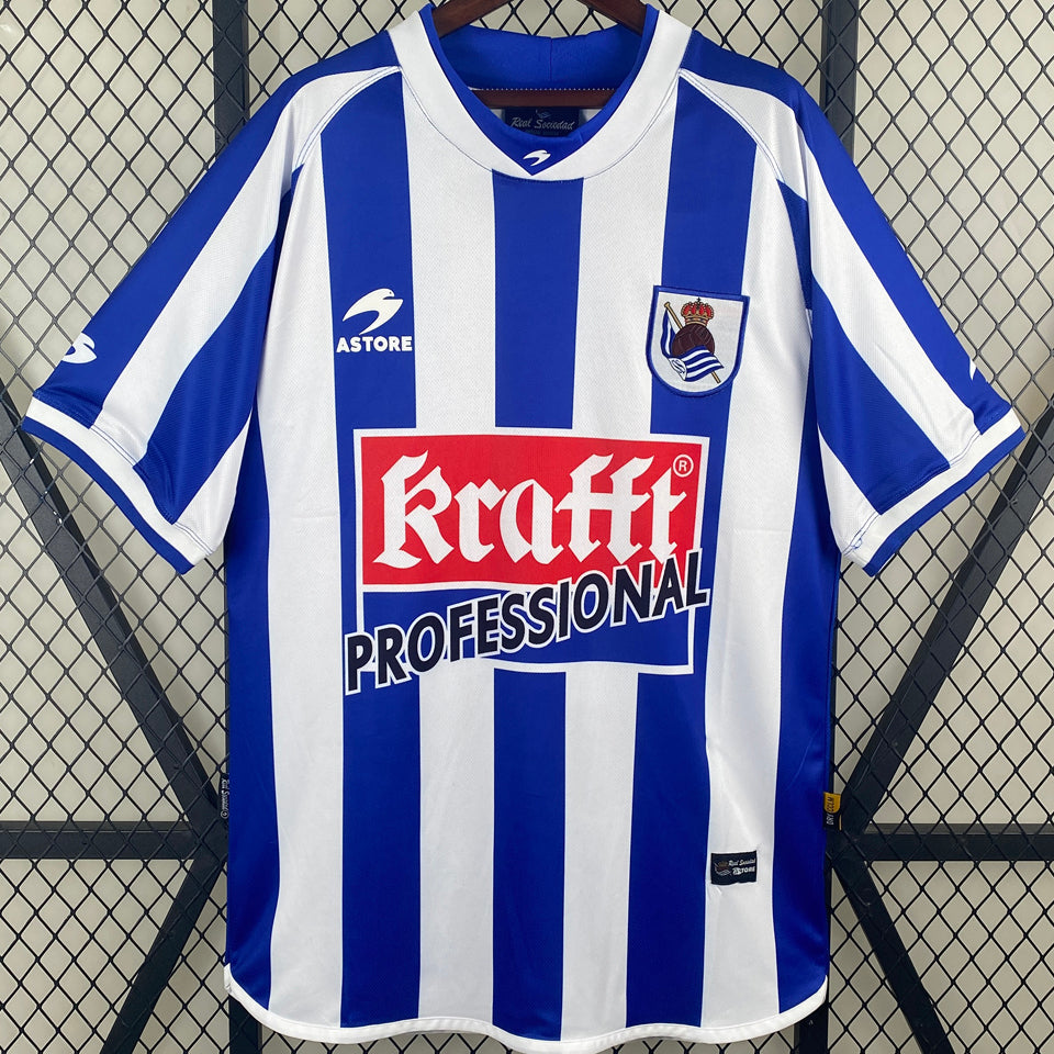 jersey 2002/03 real sociedad local manga corta versión fan retro