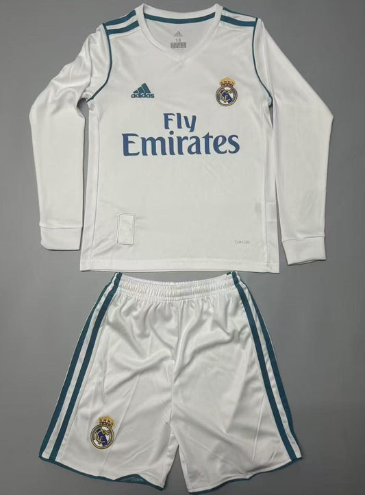 Jersey 2017/18 Real Madrid Local Manga larga Niño Retro