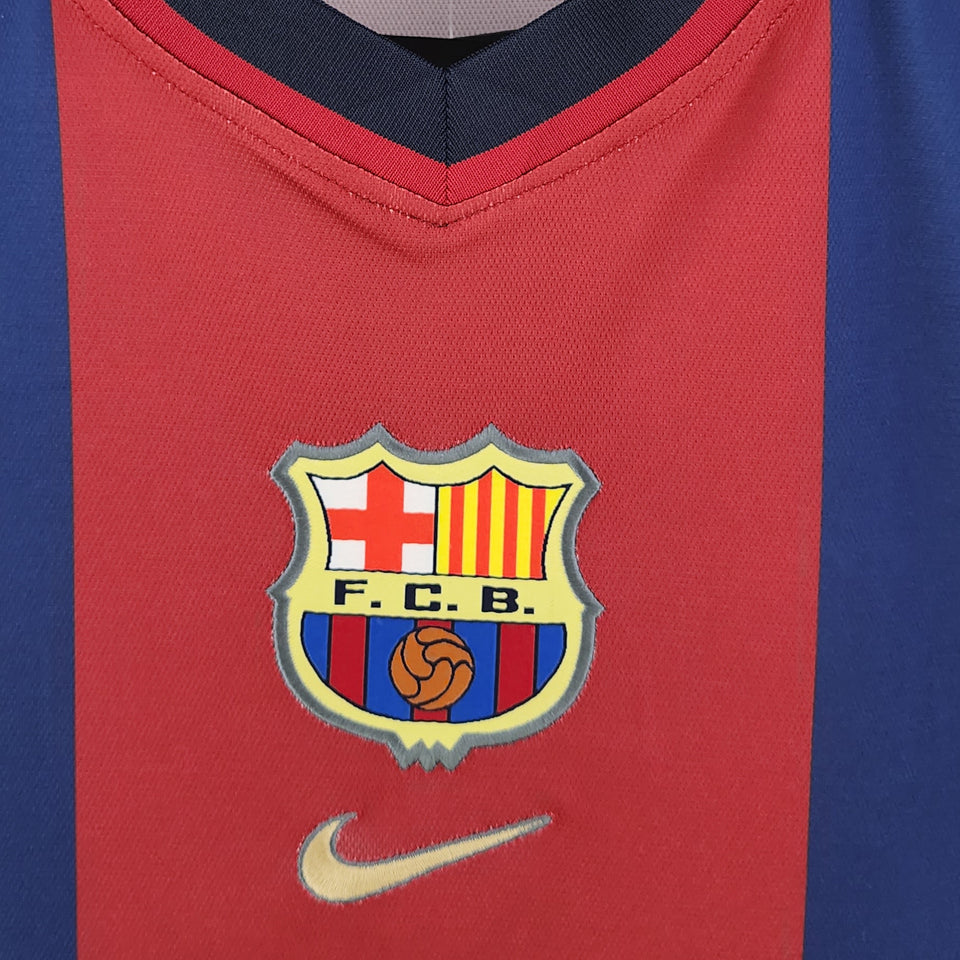 Jersey 1998/99 Barcelona Local Manga corta Versión Fan Retro