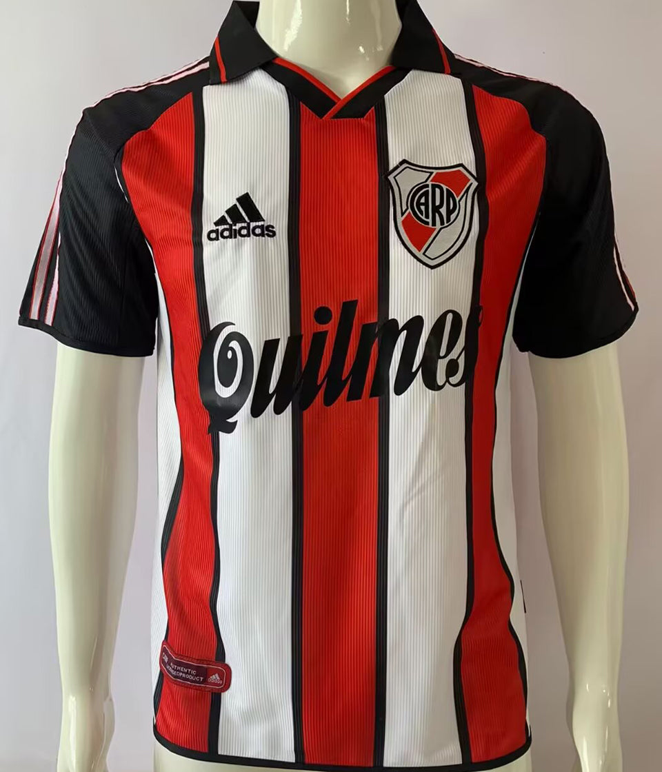 jersey 2000/2001 river plate visitante manga corta versión fan retro