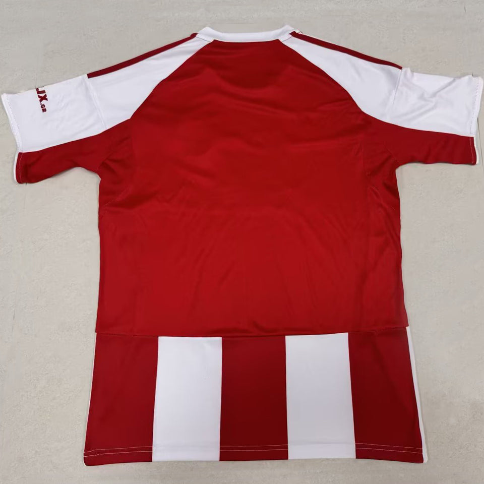 Jersey 2025/26 Olympiacos Local Manga corta Versión Fan