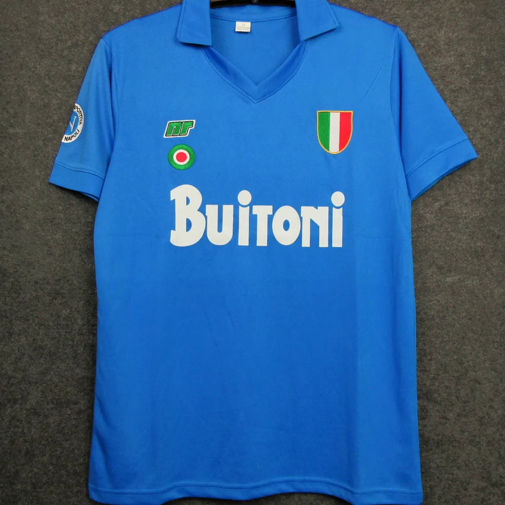 Jersey 1987/88 Napoli Local Manga corta Versión Fan Retro