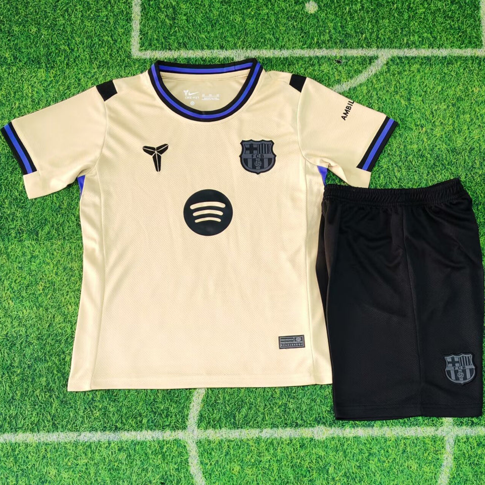 jersey 2025/26 barcelona visitante manga corta niño