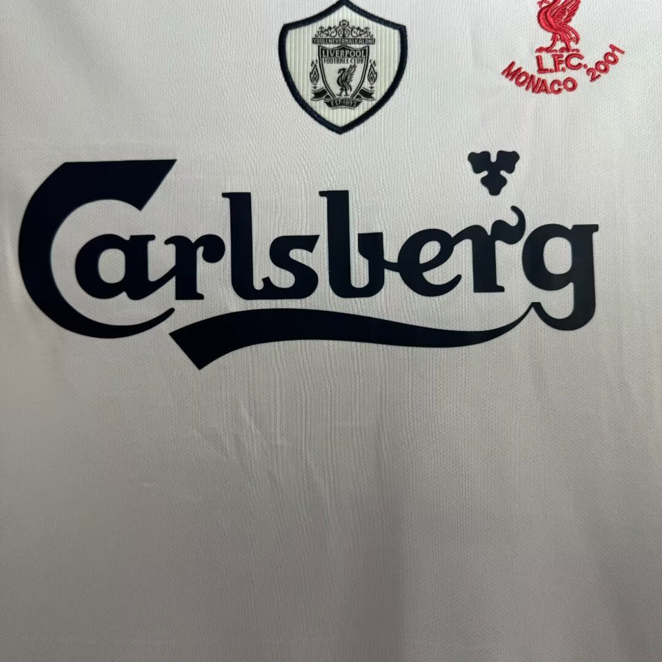 jersey 2001/02 liverpool visitante manga corta versión fan retro