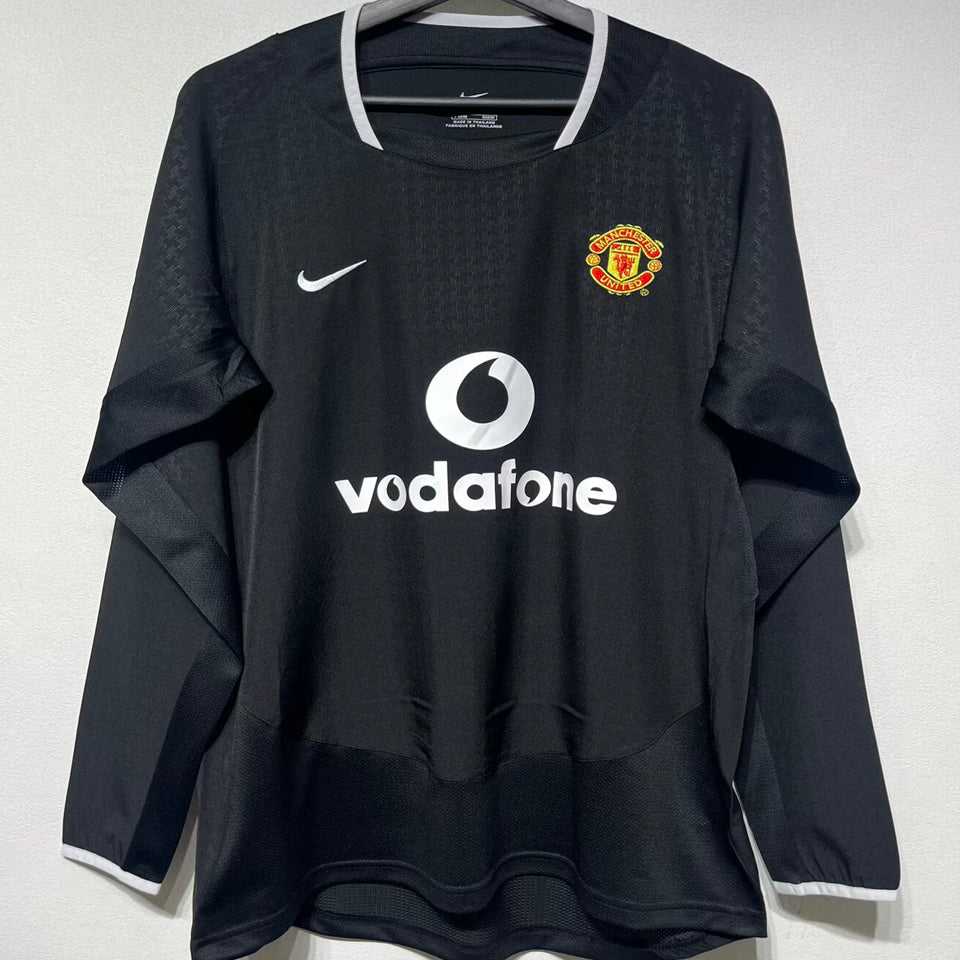 jersey 2003/2004 manchester united visitante manga larga versión fan retro