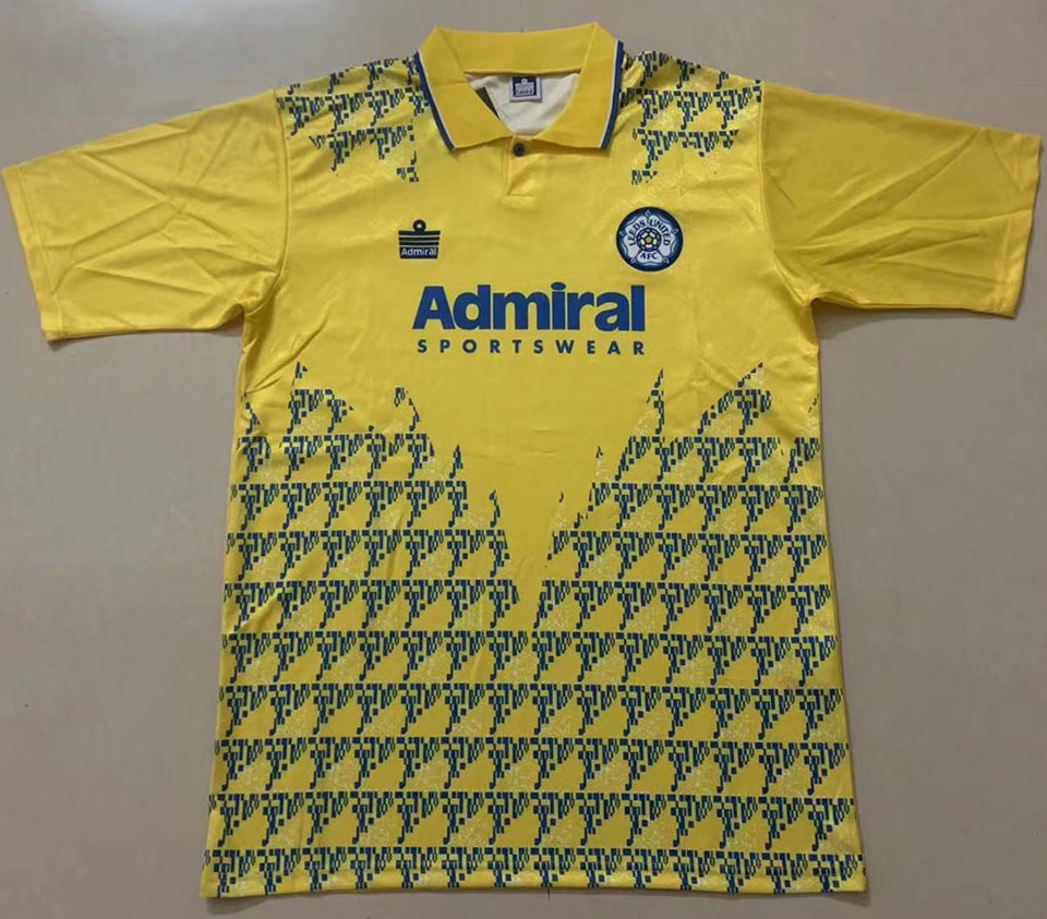 jersey 1992/93 leeds united visitante manga corta versión fan retro