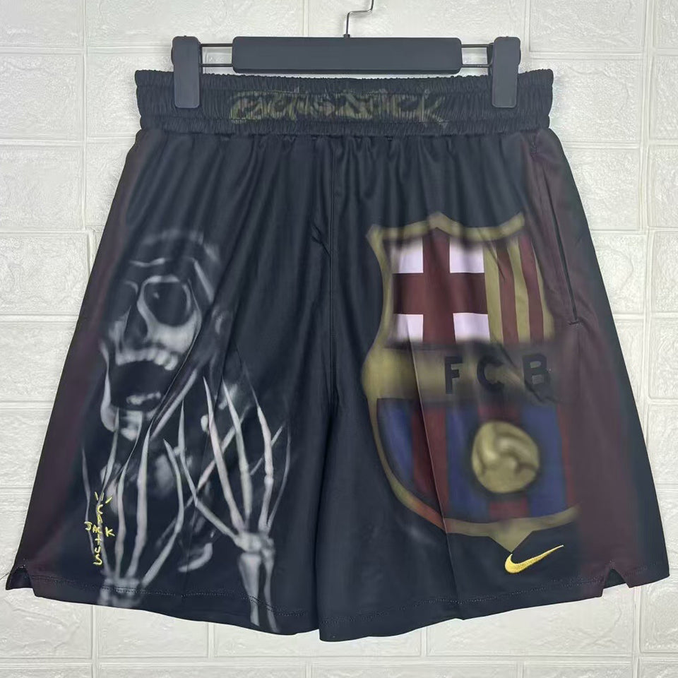 2000/2001 barcelona especial versión fan shorts/ pantalones retro