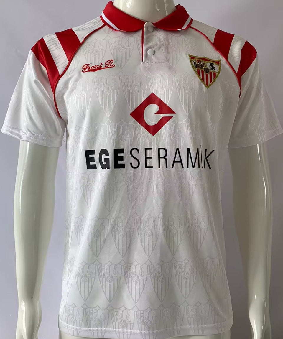 jersey 1992/93 sevilla fc local manga corta versión fan retro