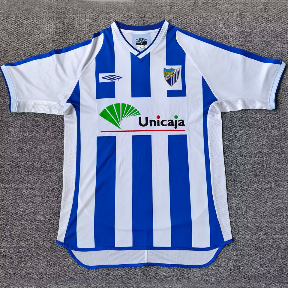 jersey 2001/2002 malaga local manga corta versión fan retro