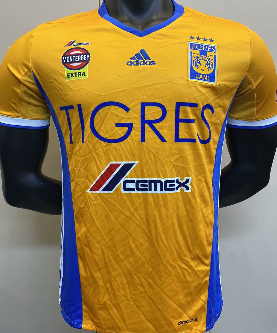 jersey 2016/17 tigres local manga corta versión fan retro
