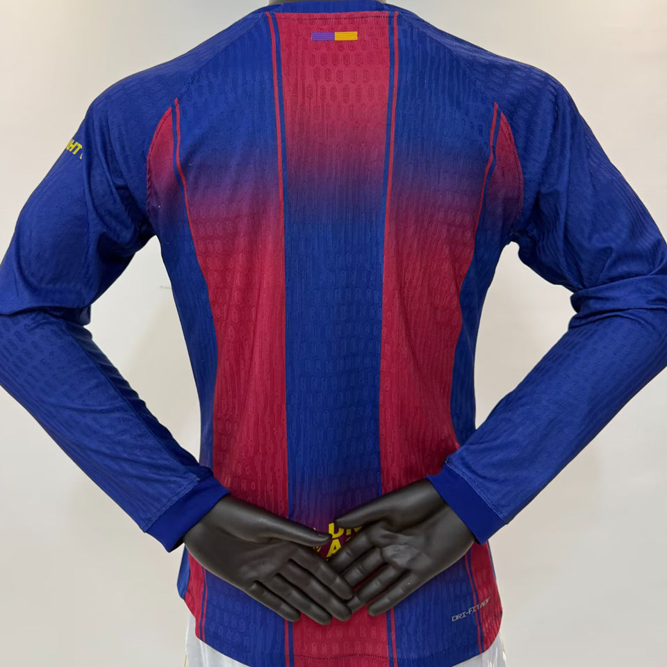 jersey 2025/26 barcelona local manga larga versión jugador
