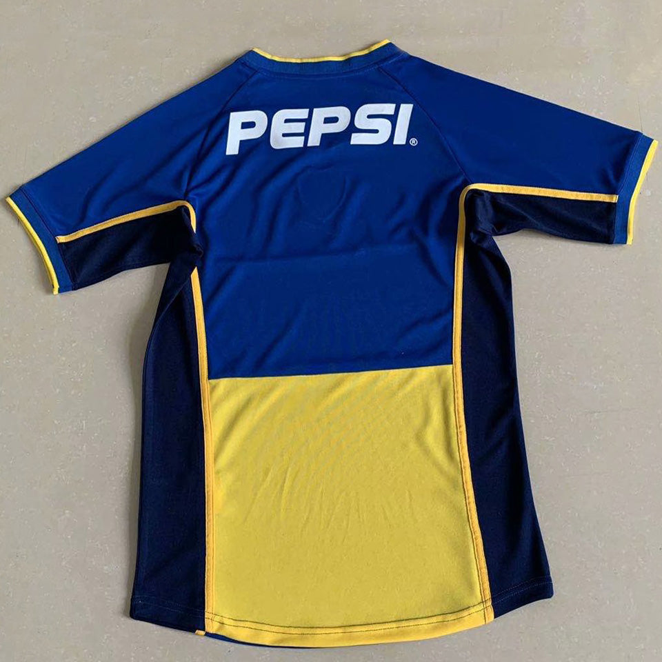 jersey 2002 boca local manga corta versión fan retro
