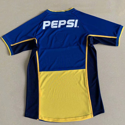 Jersey 2002 Boca Local Manga corta Versión Fan Retro