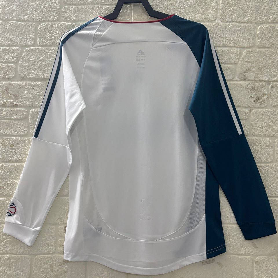 jersey 2006/08 liverpool visitante manga larga versión fan retro