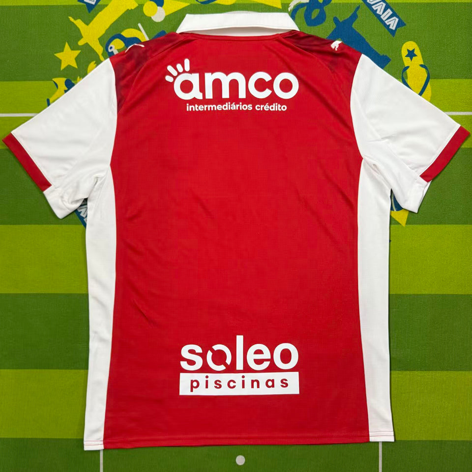 jersey 2025/26 sporting braga local manga corta versión fan