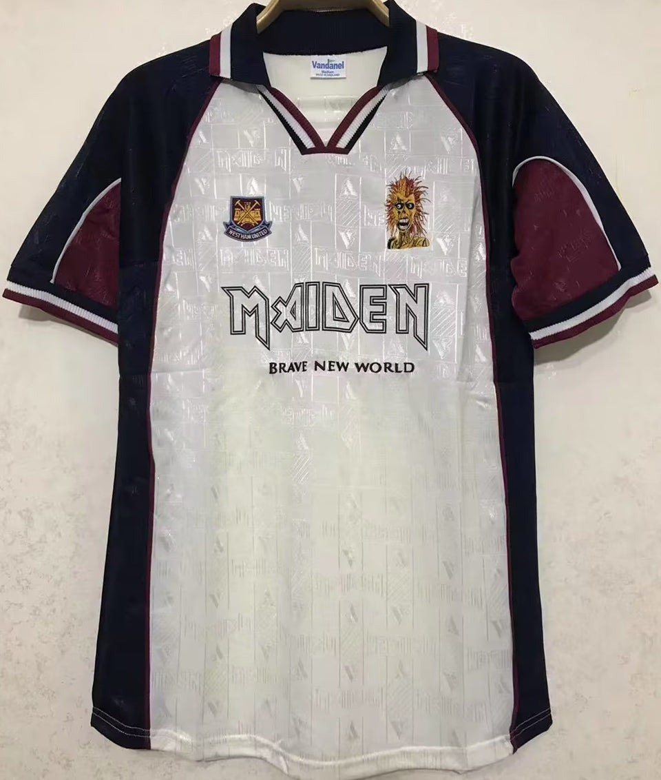 jersey 1999 west ham x iron maiden especial manga corta versión fan retro