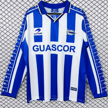 Jersey 1998/1999 Alaves Local Manga larga Versión Fan Retro