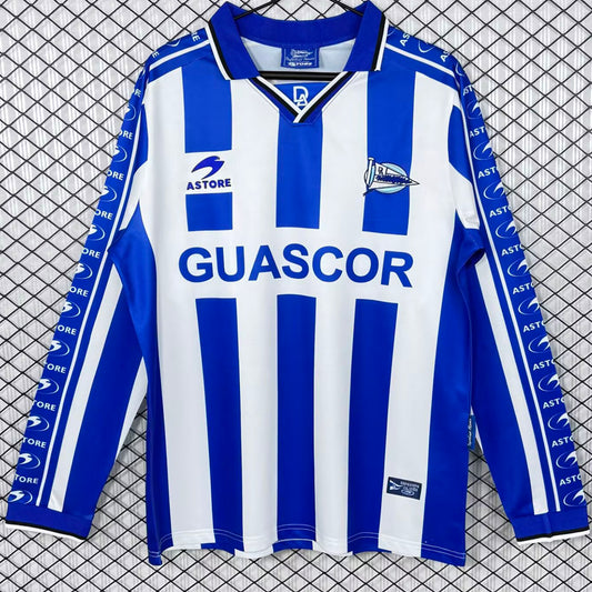 Jersey 1998/1999 Alaves Local Manga larga Versión Fan Retro