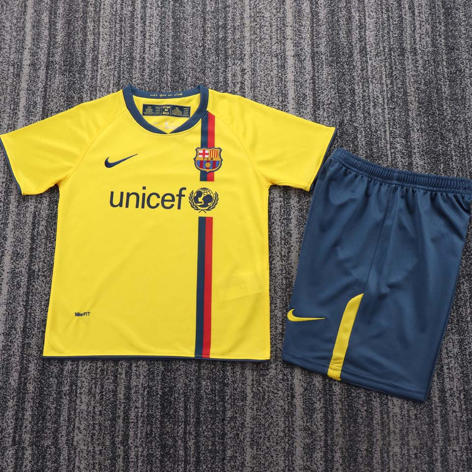 jersey 2008/09 barcelona visitante manga corta niño retro