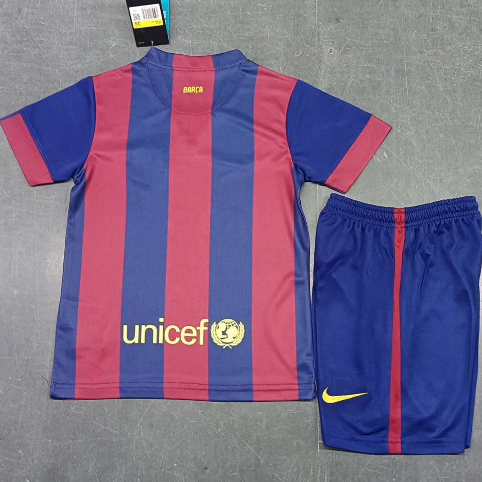 Jersey 2014/15 Barcelona Local Manga corta Niño Retro