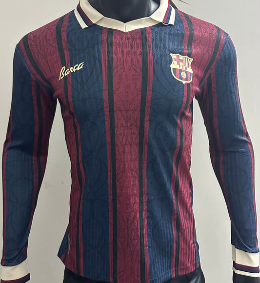 Jersey 2025 Barcelona Especial Manga larga Versión Jugador Retro
